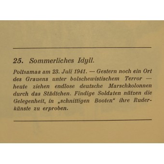 Kampf und Kunst. 25. Sommerliches Idilio, 23. Julio 1941. Espenlaub militaria